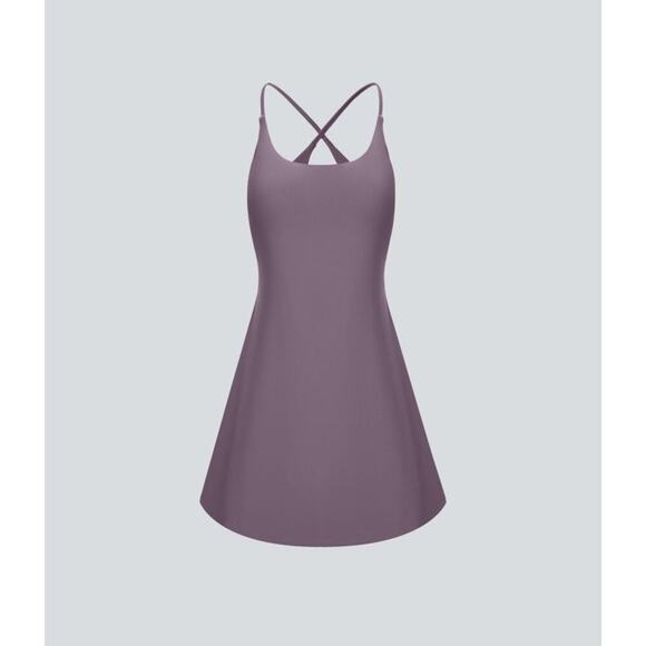 Halara SoftlyZero™ Plush Backless Active Dress Tulip Purple Size XS NEW/NWT! - Picture 4 of 13